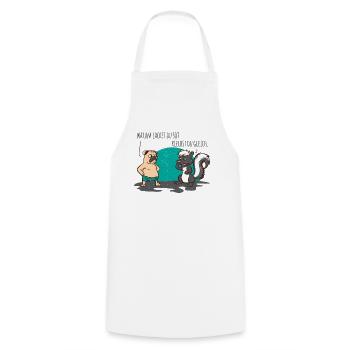 Odeur de chien Skunk pue les chiots pet Rire - Tablier de cuisine - blanc - Devant - AI Model Male 185 dark (185cm)