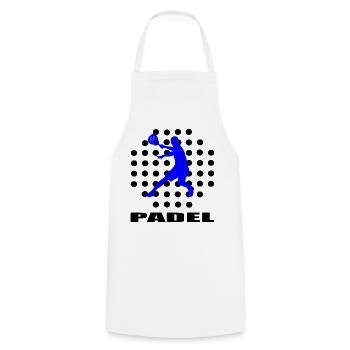 Padel - Cooking Apron - white - Front - AI Model Male 185 dark (185cm)