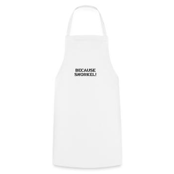 Plongée - Parce que snorkel - Tablier de cuisine - blanc - Devant - AI Model Male 185 dark (185cm)
