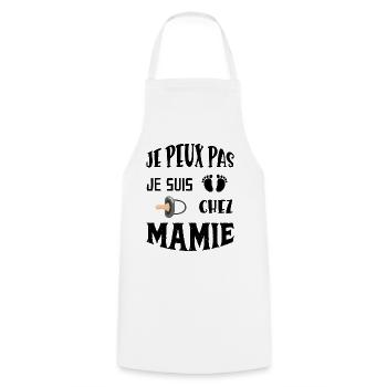 Bébé Trop Occupé Chez Mamie - Tablier de cuisine - blanc - Devant - AI Model Male 185 dark (185cm)