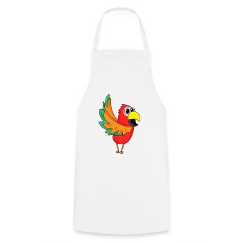 Parrot Jungle - Cooking Apron - white - Front - AI Model Male 185 dark (185cm)