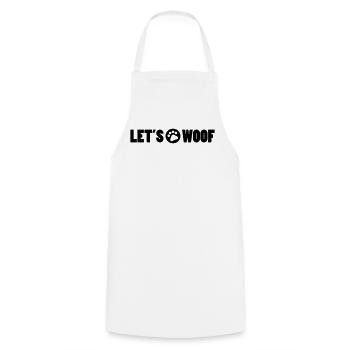 Woof - Cooking Apron - white - Front - AI Model Male 185 dark (185cm)