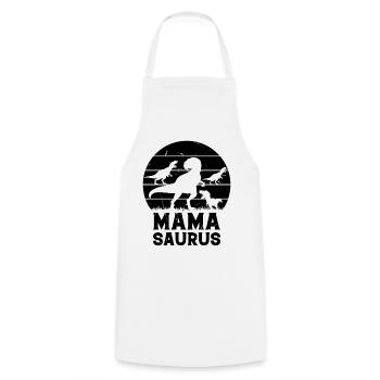 Mama Saurus Mama Dinosaur Family Mama Dino Mamasau - Cooking Apron - white - Front - AI Model Male 185 dark (185cm)