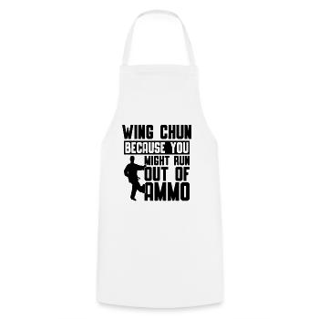 Wing Chun parce que vous pourriez exécuter un combat de combattant - Tablier de cuisine - blanc - Devant - AI Model Male 185 dark (185cm)