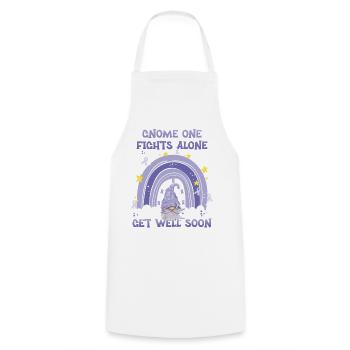 Gnome One Fights Alone Stomach Cancer - Cooking Apron - white - Front - AI Model Male 185 dark (185cm)