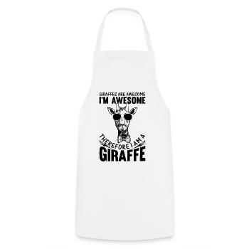Les girafes sont géniales, je suis géniale, donc je suis un - Tablier de cuisine - blanc - Devant - AI Model Male 185 dark (185cm)