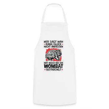 Wombats streicheln Beuteltier Wombat - Kochschürze - Weiß - Vorne - AI Model Male 185 dark (185cm)