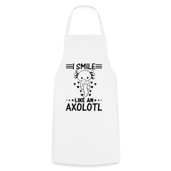 Axolotl Lover - I Smile Like An Axolotl - Cooking Apron - white - Front - AI Model Male 185 dark (185cm)