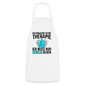 Segeln Therapie Spruch - Kochschürze - Weiß - Vorne - AI Model Male 185 dark (185cm)
