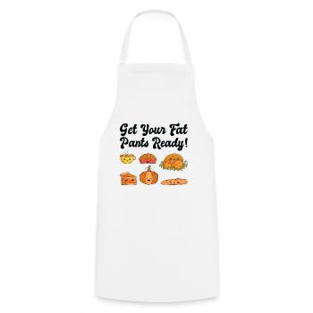 Thanksgiving Party Fall Season Pumpkin Pies Turkey - Cooking Apron - white - Front - AI Model Male 185 dark (185cm)