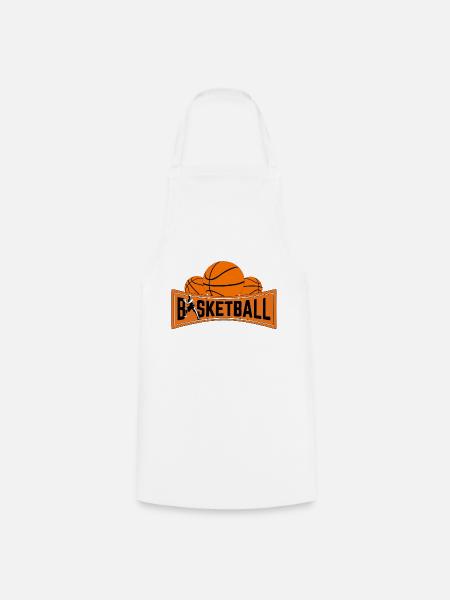 Basketball - Kochschürze - Weiß