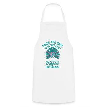Peacock Inspirational Peacock Fan Wildlife - Cooking Apron - white - Front - AI Model Male 185 dark (185cm)