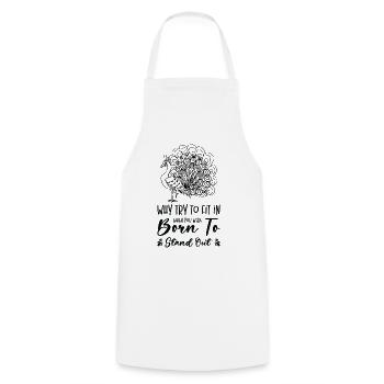 Peacock se démarque Inspirant Peacock Lover - Tablier de cuisine - blanc - Devant - AI Model Male 185 dark (185cm)