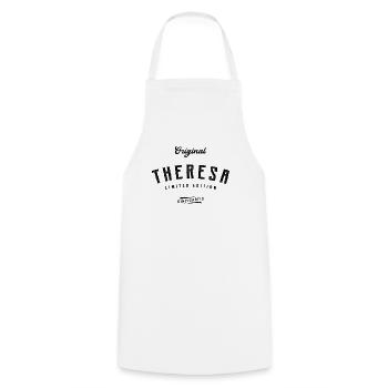 Theresa Limited Edition - Kochschürze - Weiß - Vorne - AI Model Male 185 dark (185cm)