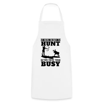 If You're Too Busy To Bowhunting Bowhunt Bowhunter - Cooking Apron - white - Front - AI Model Male 185 dark (185cm)