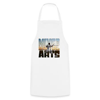 Martial arts - Cooking Apron - white - Front - AI Model Male 185 dark (185cm)