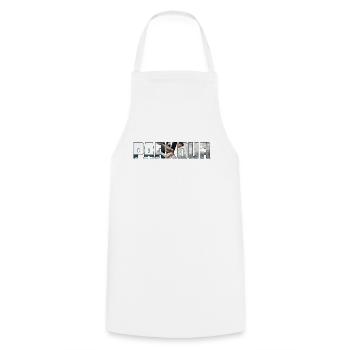 parkour - Cooking Apron - white - Front - AI Model Male 185 dark (185cm)