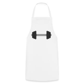 Dumbbell - Cooking Apron - white - Front - AI Model Male 185 dark (185cm)