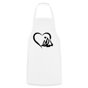 Cœur de montagne Escalade Randonnée en montagne - Tablier de cuisine - blanc - Devant - AI Model Male 185 dark (185cm)