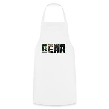 Bear - Cooking Apron - white - Front - AI Model Male 185 dark (185cm)