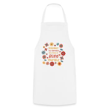 Motiver les gens à prendre soin de soi la paix - Tablier de cuisine - blanc - Devant - AI Model Male 185 dark (185cm)