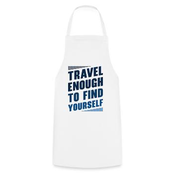 Motivateur de voyage Self-Care Inspirational - Tablier de cuisine - blanc - Devant - AI Model Male 185 dark (185cm)