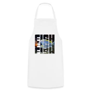 Poisson - Tablier de cuisine - blanc - Devant - AI Model Male 185 dark (185cm)