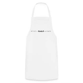 Coordinates Kreis 9 Altstetten Albisrieden Zürich - Cooking Apron - white - Front - AI Model Male 185 dark (185cm)