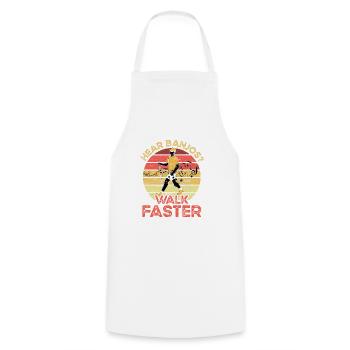 Écoutez des banjos plus vite marcher musicien guitare - Tablier de cuisine - blanc - Devant - AI Model Male 185 dark (185cm)