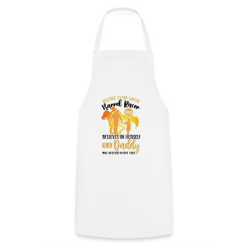 Barrel Racing Dad Rodeo Equestrian Horse Barrel - Kochschürze - Weiß - Vorne - AI Model Male 185 dark (185cm)
