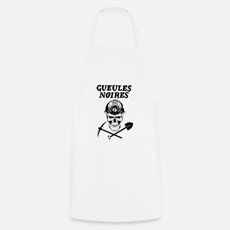 Gueules noires - Tablier de cuisine - blanc