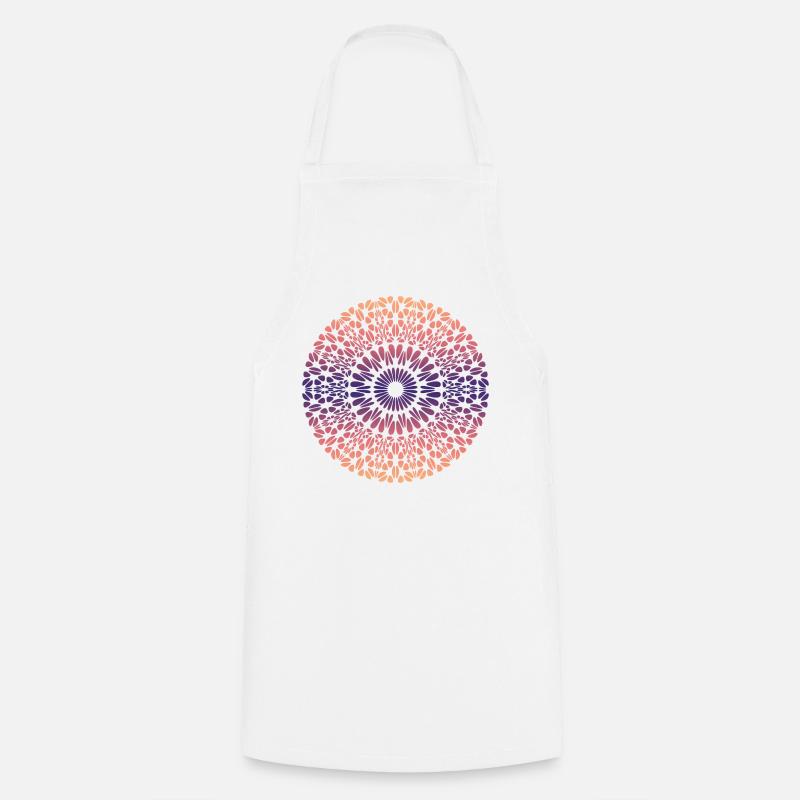 Mandala - Tablier de cuisine - blanc