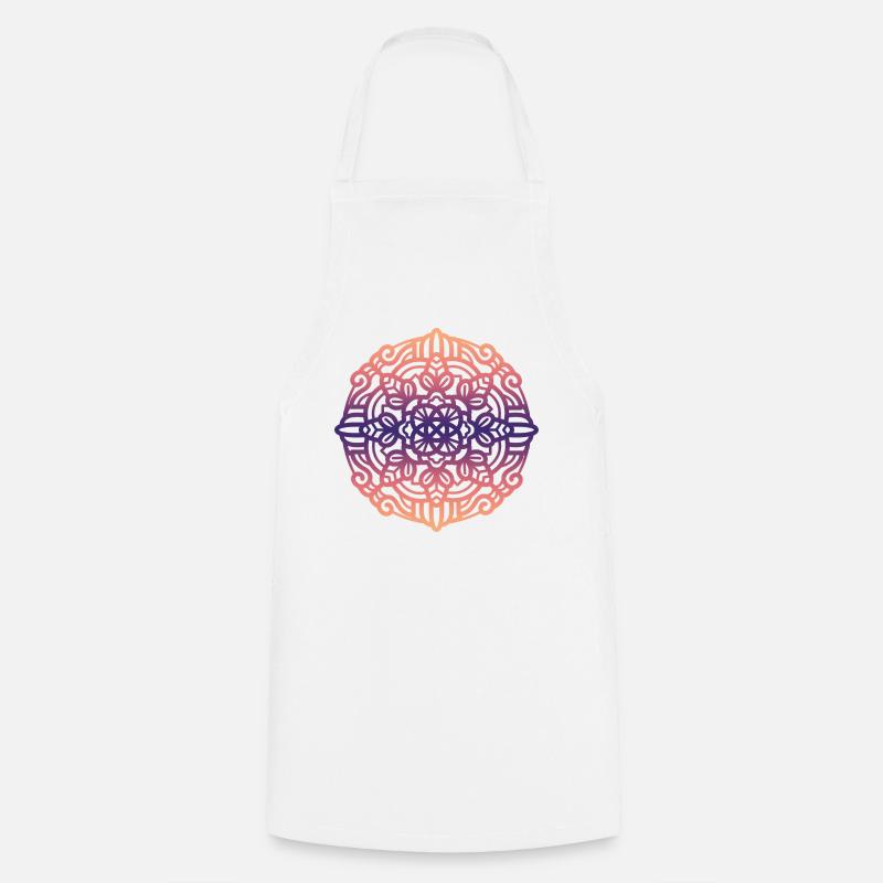 Mandala - Tablier de cuisine - blanc