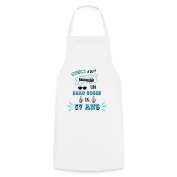 Idée De Cadeau Drôle Pour Les Beaux Gosses - Tablier de cuisine - blanc - Devant - AI Model Male 185 dark (185cm)