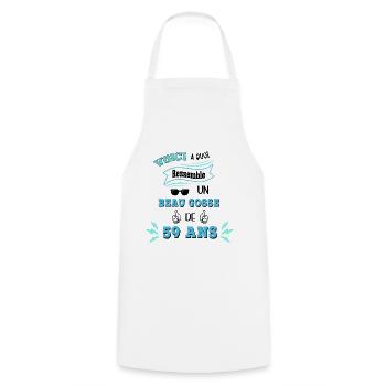 Idée De Cadeau Drôle Pour Les Beaux Gosses - Tablier de cuisine - blanc - Devant - AI Model Male 185 dark (185cm)