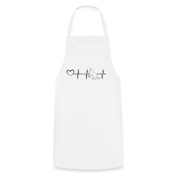 Otter Heartbeat Heart Otter Animal - Sea Otter Hea - Cooking Apron - white - Front - AI Model Male 185 dark (185cm)