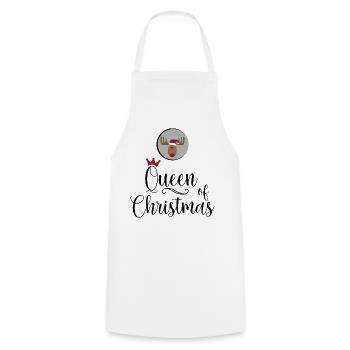 Queen of Christmas - Cooking Apron - white - Front - AI Model Male 185 dark (185cm)