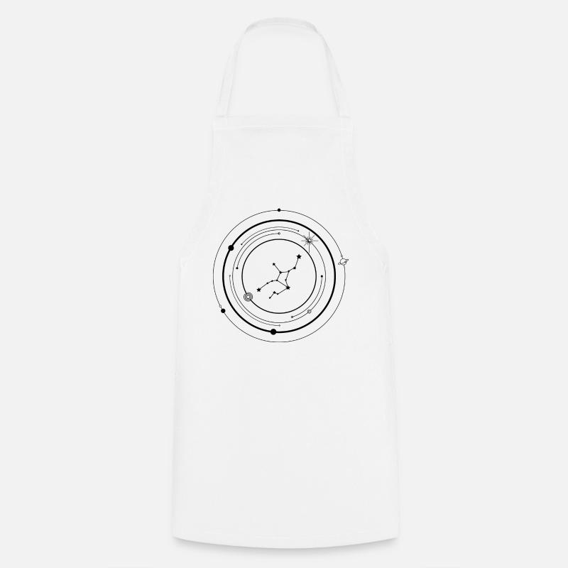 Midnight Starburst Silhouette - Cooking Apron - white