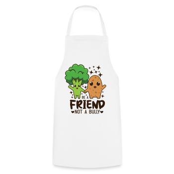 Citations d’amitié Soyez un ami pas un intimidateur Brocoli - Tablier de cuisine - blanc - Devant - AI Model Male 185 dark (185cm)
