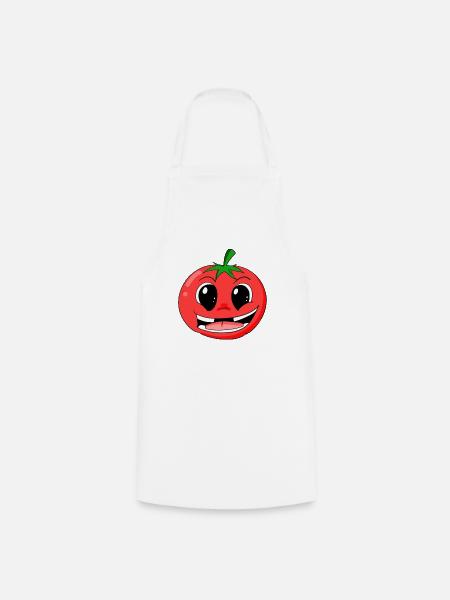 Tomate - Kochschürze - Weiß