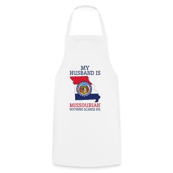 Nothing Scares Me Missourian Husband Missouri - Cooking Apron - white - Front - AI Model Male 185 dark (185cm)