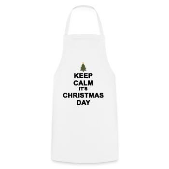 Keep calm Christmas - Cooking Apron - white - Front - AI Model Male 185 dark (185cm)