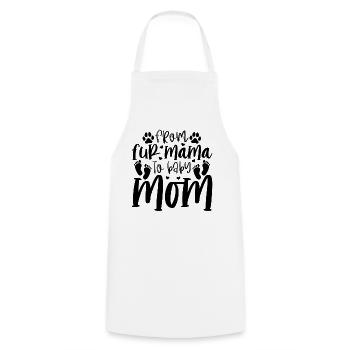 From Fur Mama To Baby Mom - Pet Dog Mom Cute Dog M - Cooking Apron - white - Front - AI Model Male 185 dark (185cm)