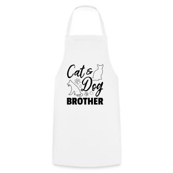 Cute Cat & Dog Sister Cat Sister Dog Lover - Cat & - Kochschürze - Weiß - Vorne - AI Model Male 185 dark (185cm)