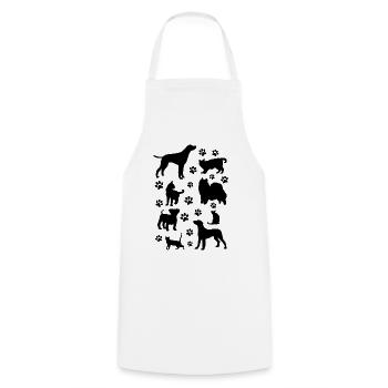 Cute Cats and Dogs - Dog Paws Cat Lover Dog Lover - Kochschürze - Weiß - Vorne - AI Model Male 185 dark (185cm)
