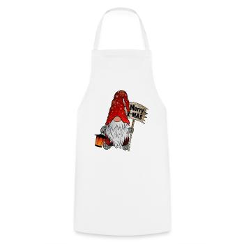 Weihnachts Zwerg Christmas Gnome Frohe Weihnachten - Kochschürze - Weiß - Vorne - AI Model Male 185 dark (185cm)