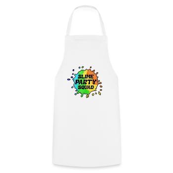 Schleim Regenbogen Magischer Tropfen Splash - Kochschürze - Weiß - Vorne - AI Model Male 185 dark (185cm)
