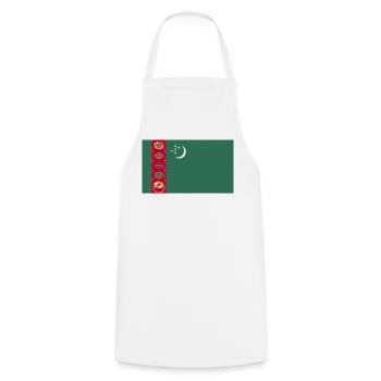 Turkmenistan National Flagge - Kochschürze - Weiß - Vorne - AI Model Male 185 dark (185cm)