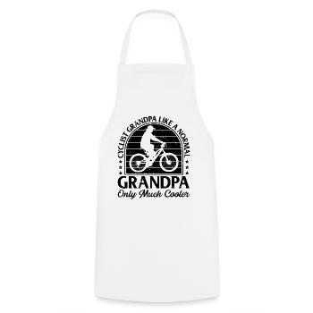 Cyclist Grandpa Like A Normal Grandpa Only Much Co - Kochschürze - Weiß - Vorne - AI Model Male 185 dark (185cm)