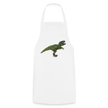 Tom T-Rex - Cooking Apron - white - Front - AI Model Male 185 dark (185cm)